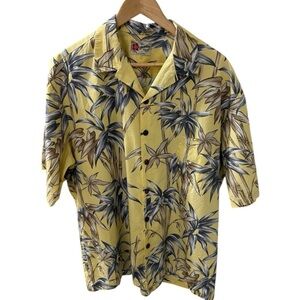 Hilo Hattie Vintage Hawaiian Shirt XL Floral Coconut Buttons Hawaiian Beach